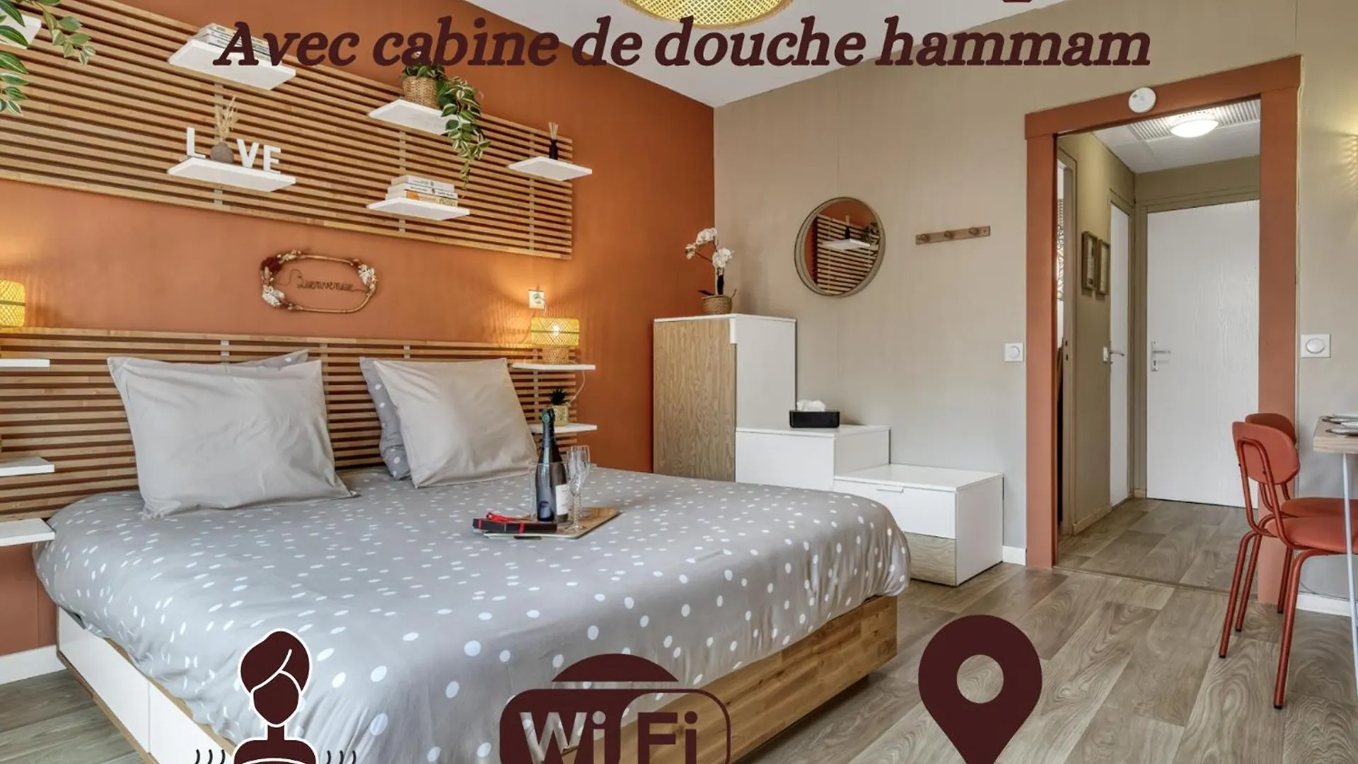 Studio Victoria Spa, Au Coeur Du Centre-Ville Cabine Hammam -Wifi -Grand Lit Double Queen Size 160X200Cm Aix-les-Bains